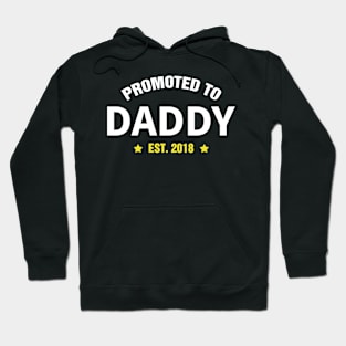 PROMOTED TO DADDY EST 2018 gift ideas for family Hoodie